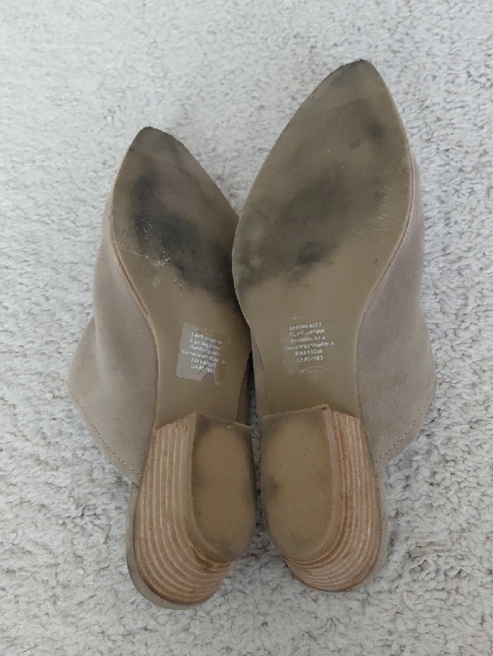 Treasure & Bond Taupe Suede Slip-On Mules - Picture 3 of 7